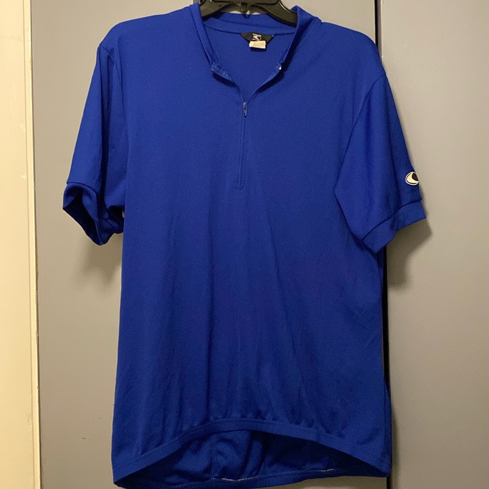 Canari Blue Jersey Bicycle Shirt Vintage, size large